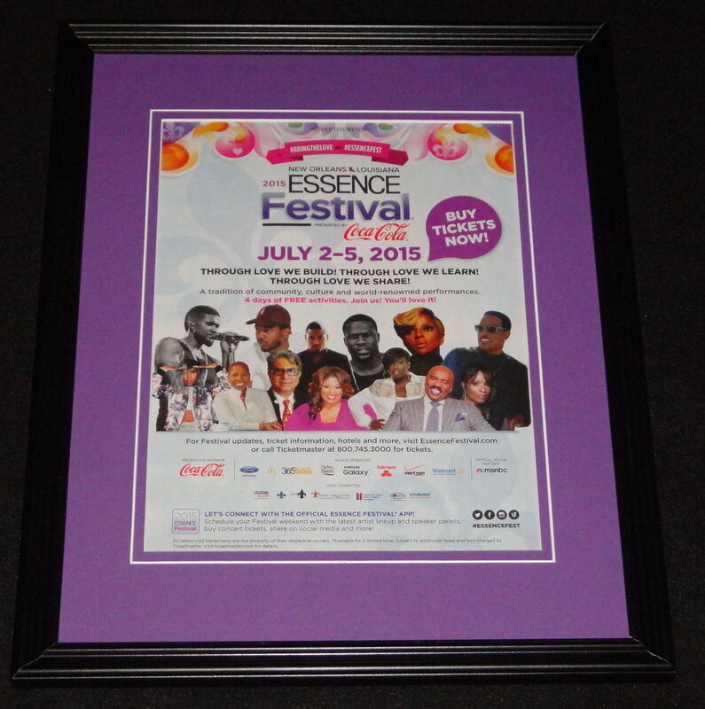 2015 Essence Festival Framed ORIGINAL Advertisement Kevin Hart Kendrick Lamar