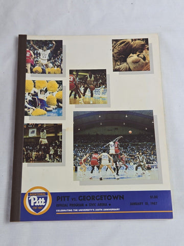 Jan 10 1987 Georgetown @ Pitt Basketball Program Jerome Lane John Calipari