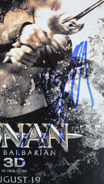 Jason Momoa Signed Framed 16x20 Conan the Barbarian Poster Display