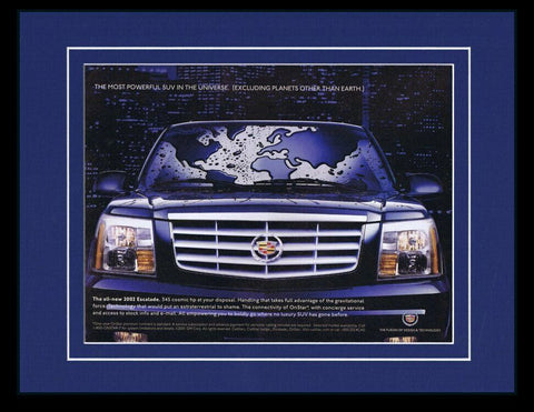 2002 Cadillac Escalade 11x14 Framed ORIGINAL Vintage Advertisement