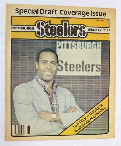  VINTAGE June 1982 Pittsburgh Steelers Weekly Magazine Walter Abercrombie