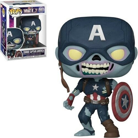 NEW SEALED 2022 Funko Pop Figure Marvel What If Zombie Captain America