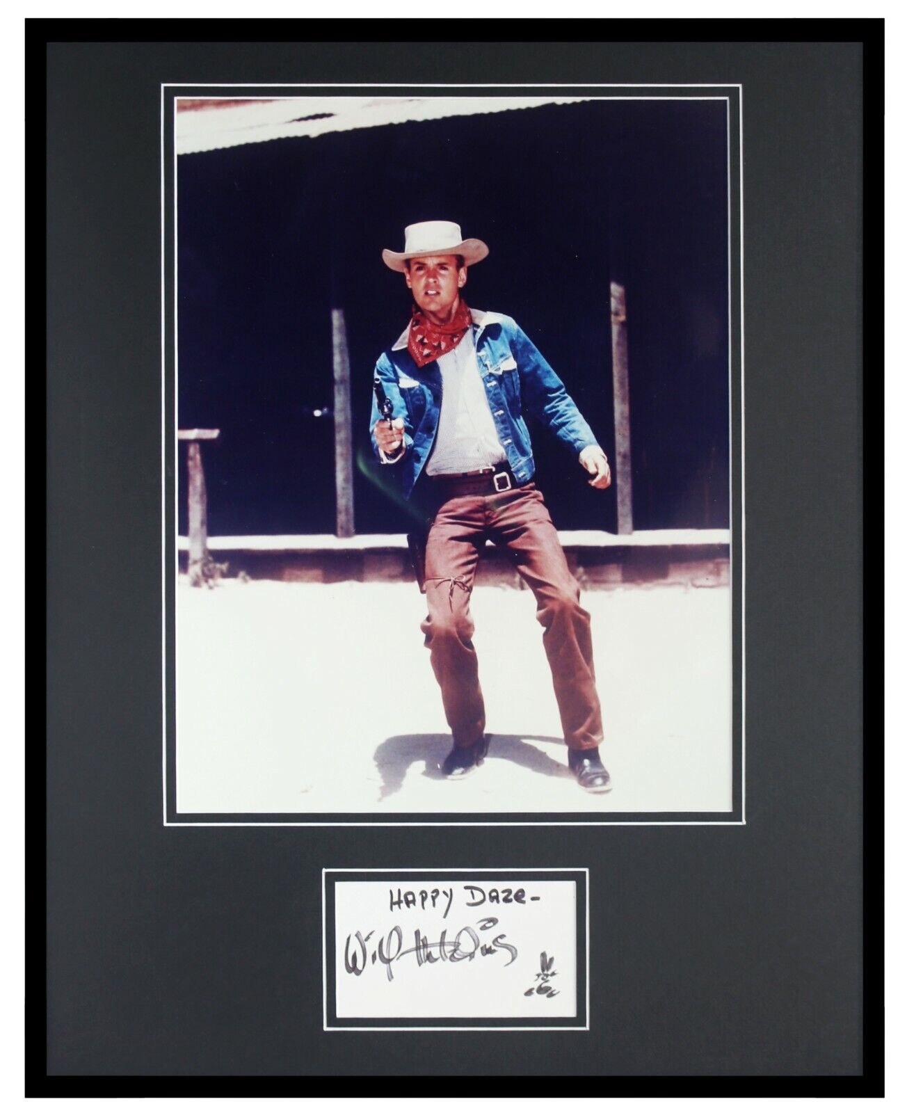 Will Hutchins Western Signed Framed 16x20 Photo Display JSA