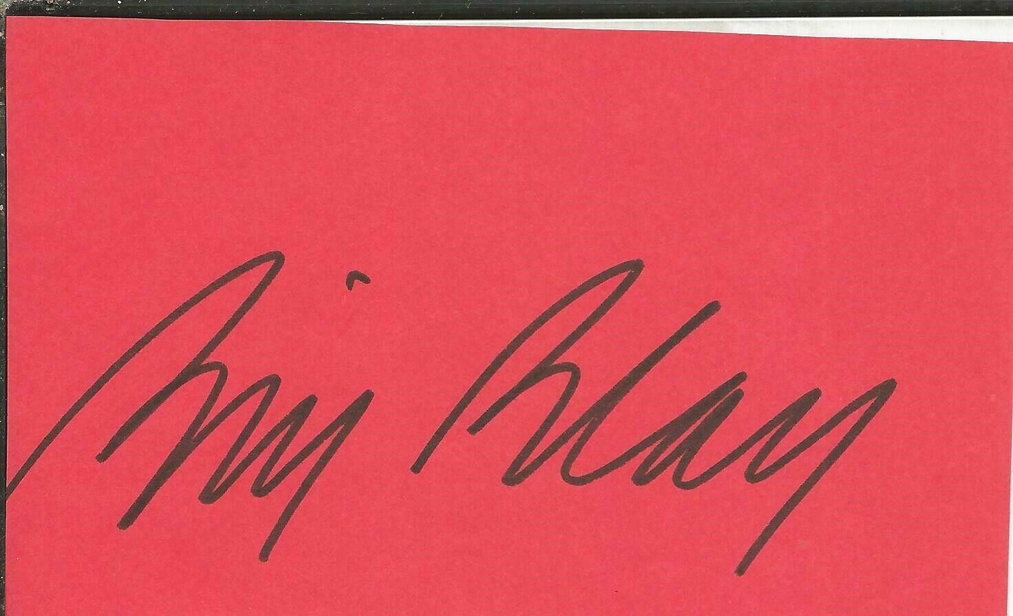 Bill Blass Signed Vintage 3x5 Index Card B