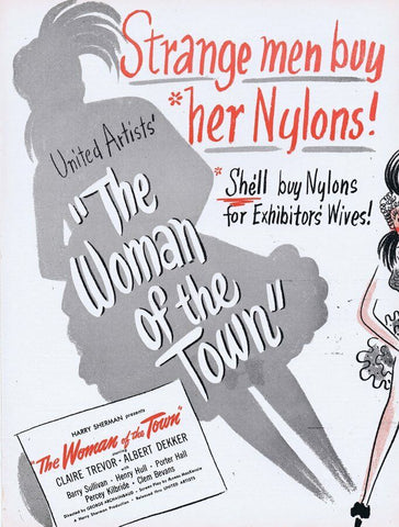 The Woman of the Town 1943 ORIGINAL Vintage 9x12 Industry Ad Claire Trevor