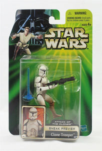 VINTAGE SEALED 2001 Star Wars Attack of Clones Trooper Preview Action Figure