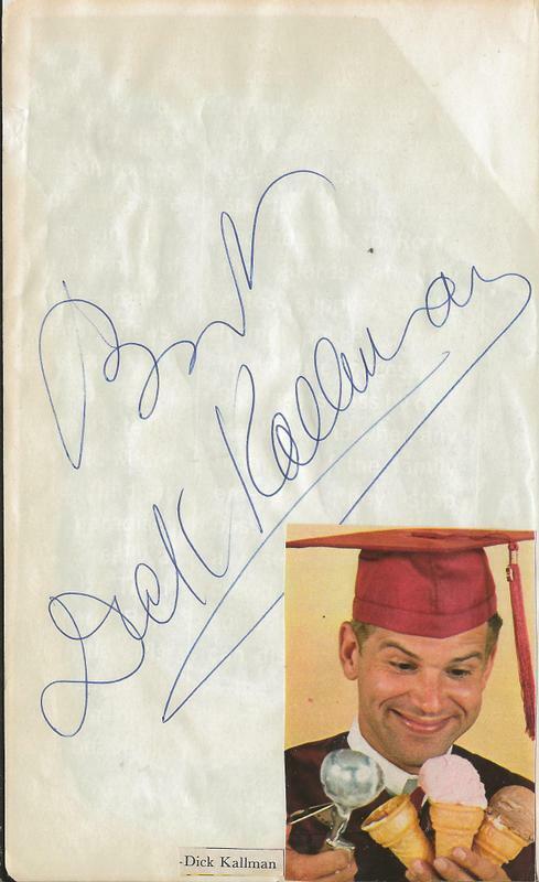 Dick Kallman Signed 4.25x7 Vintage Album Page Batman Little Louie Groovy