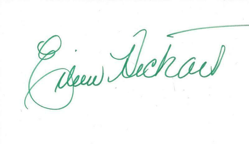 Eileen Heckart Signed Vintage 3x5 Index Card Wagon  