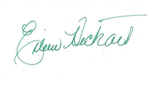 Eileen Heckart Signed Vintage 3x5 Index Card Wagon  