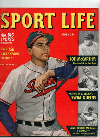 VINTAGE Sep 1948 Sport Life Magazine Lou Boudreau Joe McCarthy