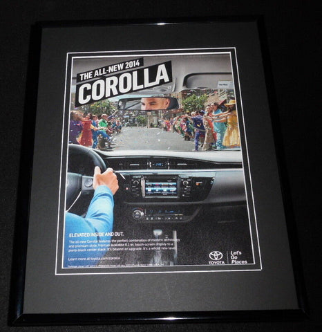 2014 Toyota Corolla Framed 11x14 ORIGINAL Vintage Advertisement