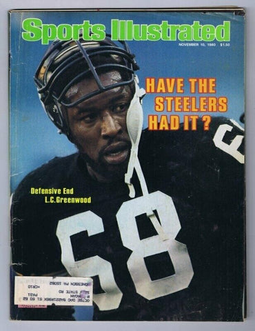 ORIGINAL Vintage Nov 10 1980 Sports Illustrated Magazine LC Greenwood Steelers