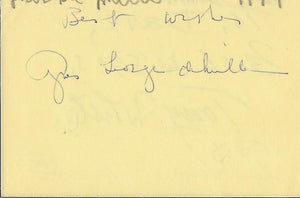 Agnes de Mille Signed Vintage 3x5 Index Card JSA