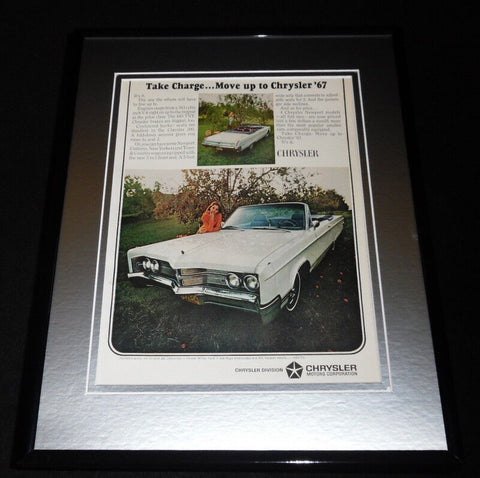 1966 Chrysler 300 Convertible 11x14 Framed ORIGINAL Vintage Advertisement