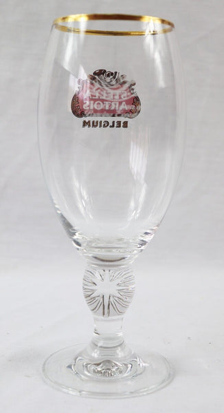 VINTAGE Stella Artois Gold Rim Belgium Beer Glass