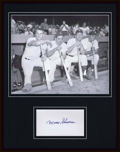 Moose Skowron Signed Framed 11x14 Photo Display Yankees w/ Mantle Berra Maris