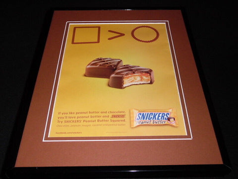 2013 Snickers Peanut Butter 11x14 Framed ORIGINAL Advertisement 