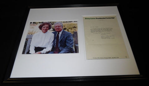 Jimmy Carter Presidential Campaign Framed ORIGINAL 1976 Letter & Photo Display