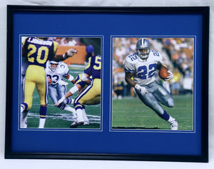 Emmitt Smith & Tony Dorsett Framed 18x24 Photo Set Cowboys