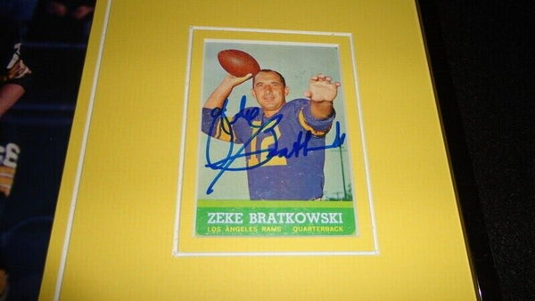 Zeke Bratkowski Signed Framed 11x17 Photo Display Packers w/ Bart Starr