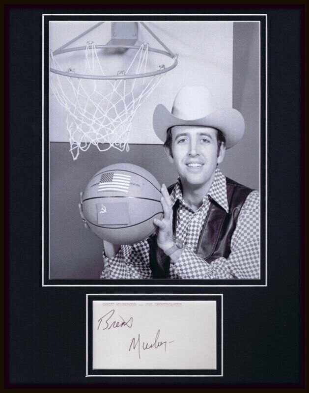 Brent Musberger Signed Framed 11x14 Photo Display JSA ABC