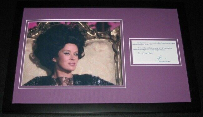 Antoinette Bower Signed Framed 11x17 Note & Photo Set Star Trek