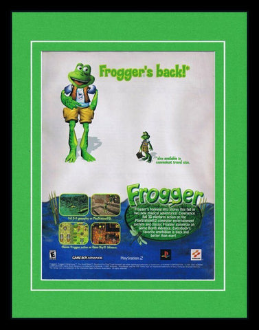 2001 Frogger PS2 Game Boy Advance 11x14 Framed ORIGINAL Vintage Advertisement 