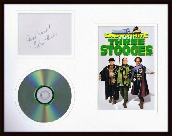 Carol Heiss Signed Framed Photo & DVD Display Snow White & The Three Stooges