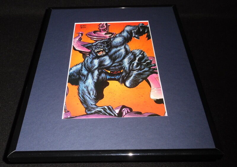 Beast X Men Marvel Masterpiece ORIGINAL 1992 Framed 11x14 Poster Display 