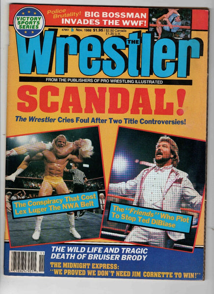 VINTAGE Nov 1988 Wrestler Magazine Lex Luger Ted Dibiase Big Bossman