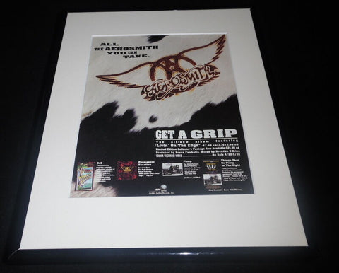 Aerosmith 1993 Get a Grip Framed 11x14 ORIGINAL Vintage Advertisement 