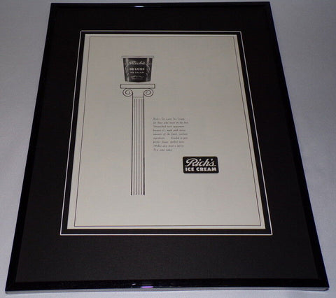 1960 Rich's Ice Cream 11x14 Framed ORIGINAL Advertisement 