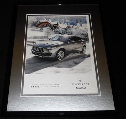 2017 Maserati Levante 11x14 Framed ORIGINAL Advertisement