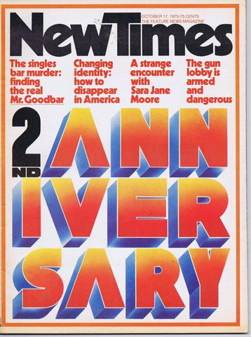 ORIGINAL Vintage New Times Magazine October 17 1975 2nd Anniversary