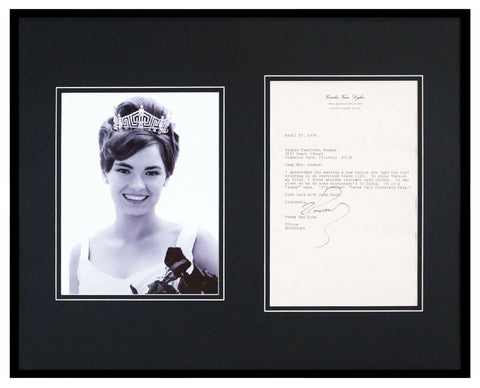 Vonda Van Dyke Signed Framed 16x20 1976 Typed Letter & Photo Display Ms America