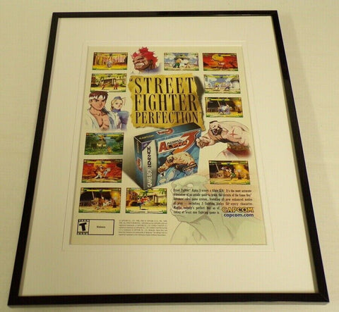 Street Fighter Alpha 3 2002 Game Boy Framed ORIGINAL Vintage Advertisement 