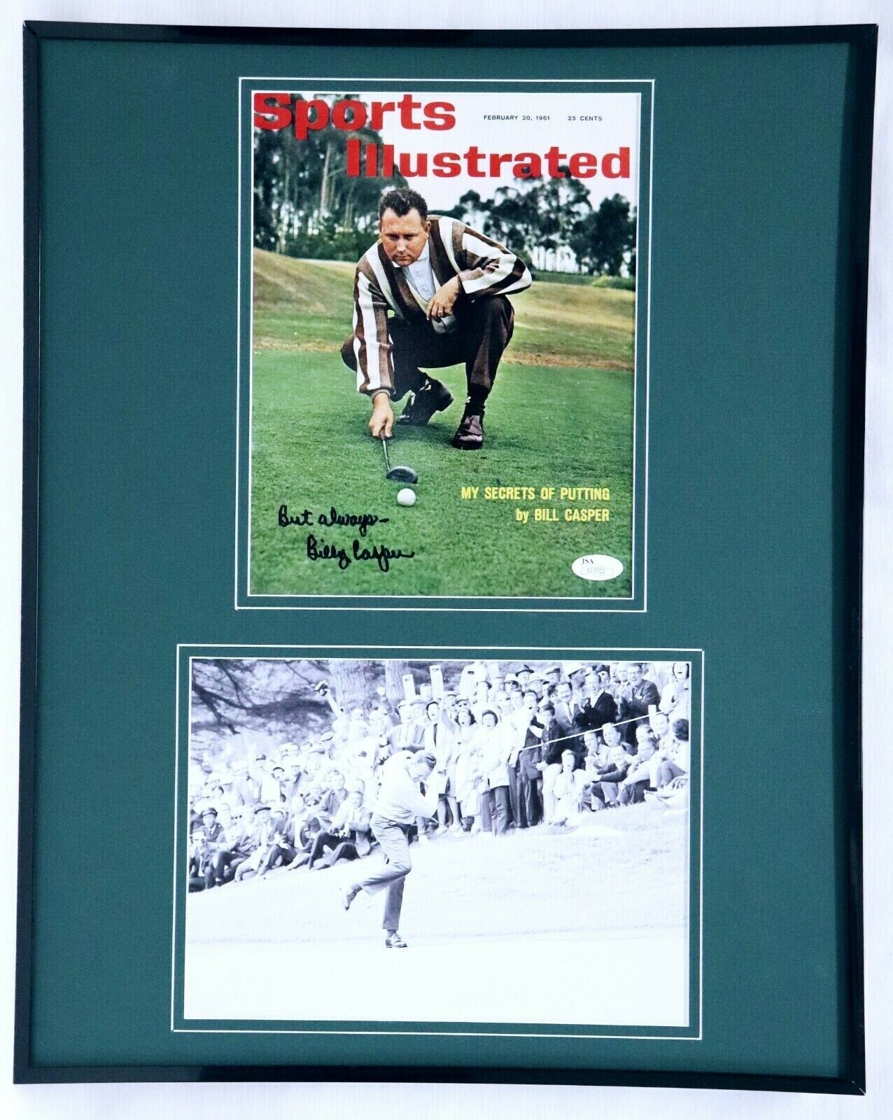 Billy Casper Signed Framed 16x20 Photo Display JSA 