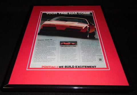 1982 Pontiac Tras Am Framed 11x14 ORIGINAL Vintage Advertisement