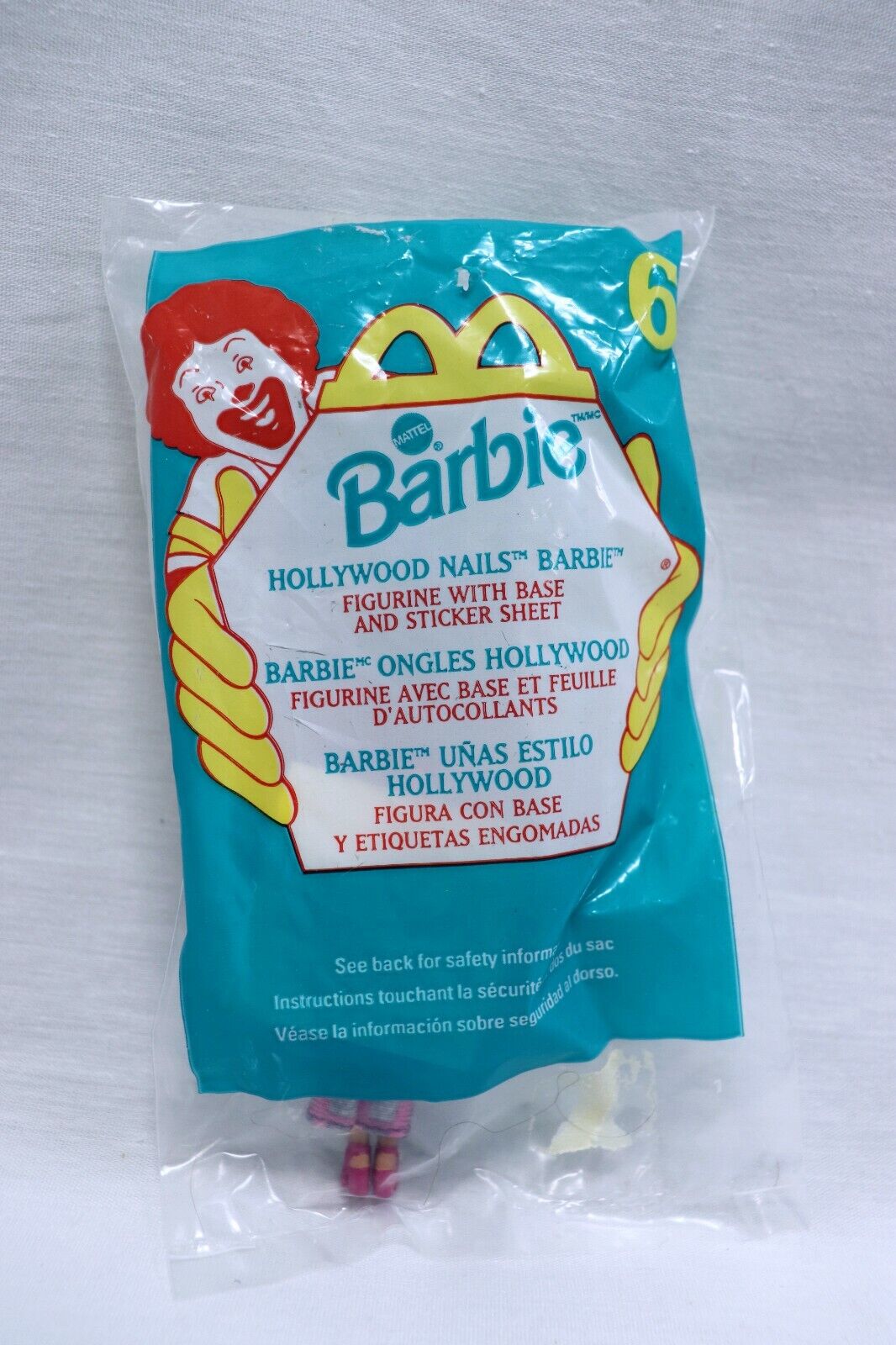 VINTAGE SEALED 1999 McDonald's Hollywood Nails Barbie Doll