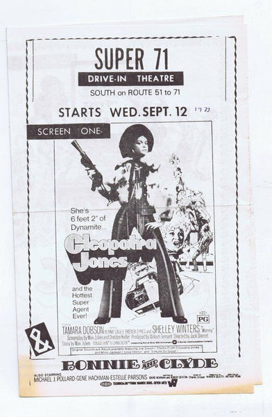 VINTAGE 1973 Super 71 Drive In Theatre Program Enter the Dragon Bruce Lee