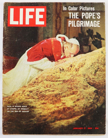 ORIGINAL Vintage Jan 17 1964 Life Magazine Pope Paul VI