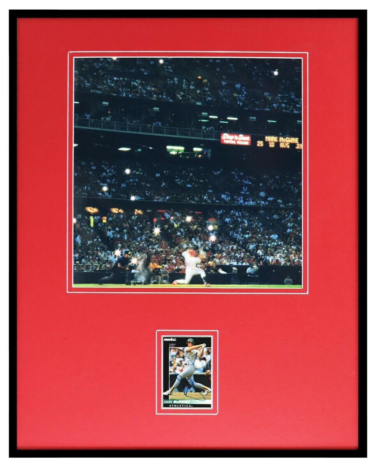 Mark McGwire Signed Framed 16x20 Photo Display JSA Cardinals 1998 HR Record