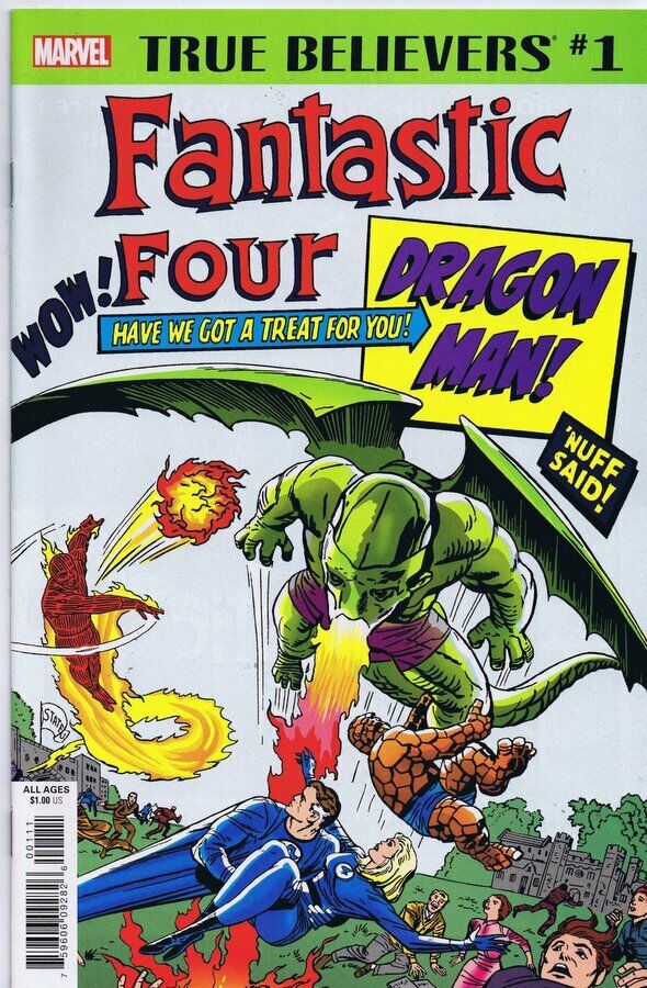 True Believers Fantastic Four Dragon Man #1 Marvel Comics Full Reprint of FF 35