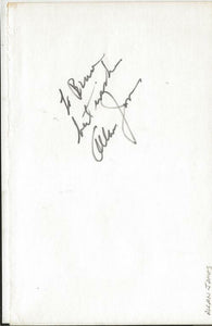 Allan Jones Signed 5.25x8.5 Vintage Album Page 