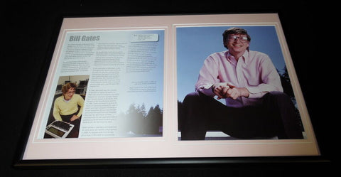 Bill Gates Microsoft Framed 12x18 Photo Display 