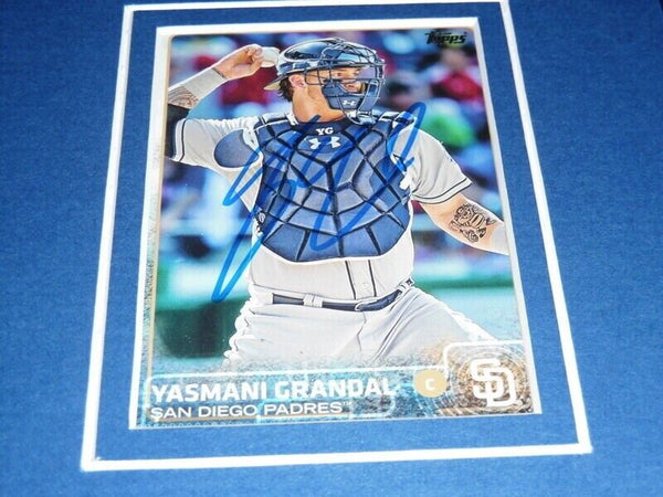 Yasmani Grandal Signed Framed 11x17 Photo Display Dodgers