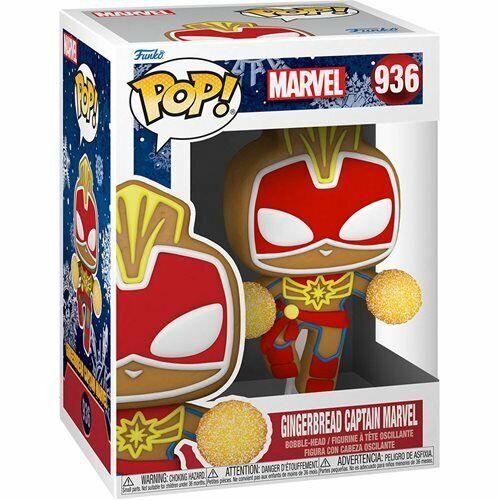 NEW SEALED 2021 Funko Pop Figure Marvel Holiday Gingerbread Captain Marvel