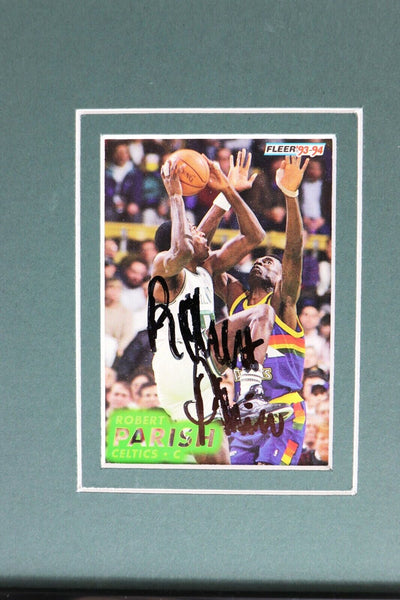 Robert Parish Signed Framed 16x20 Photo Poster Display Boston Celtics Chief