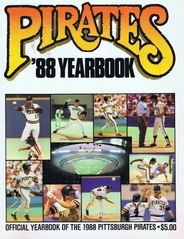 ORIGINAL Vintage 1988 Pittsburgh Pirates Yearbook Barry Bonds Bonilla Van Slyke