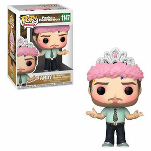 NEW 2021 Funko Pop Figure Parks and Recreation Andy Princess Rainbow Sparkle